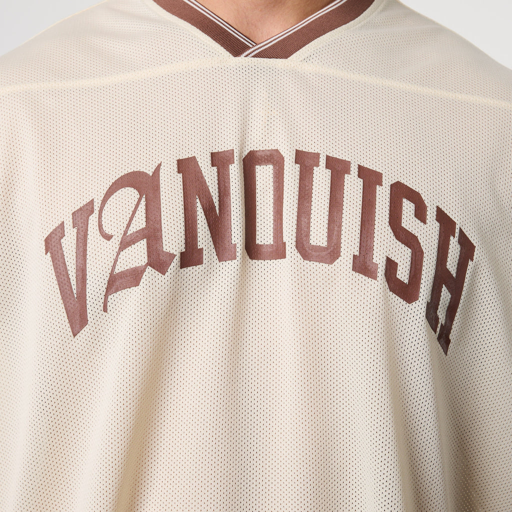 Varsity Off White Oversized Boxy Football Jersey