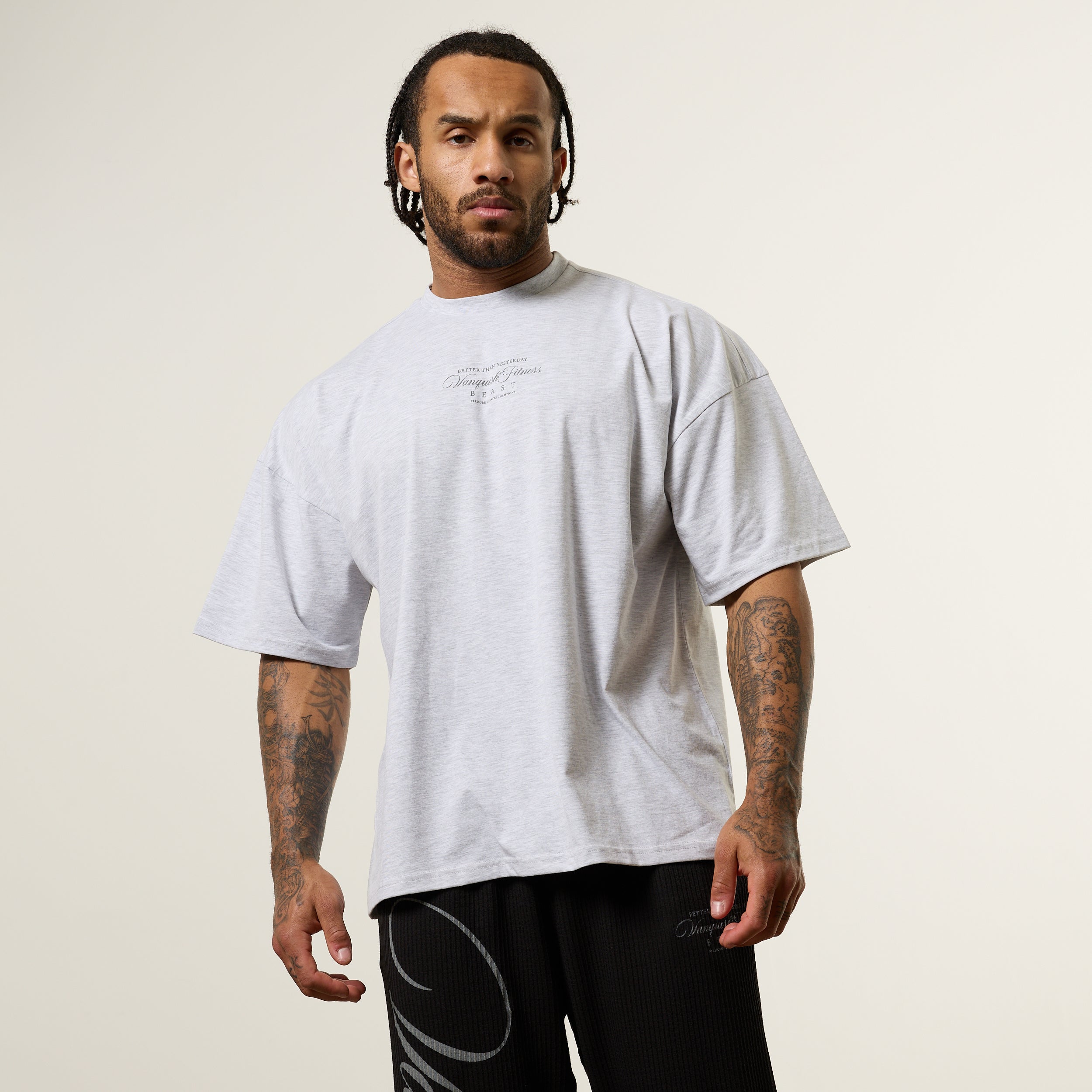 Vanquish x JBeast Grey Oversized Boxy T Shirt