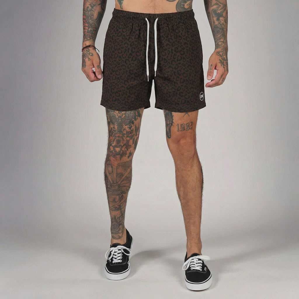 (New) Leopard Shorts - Brown