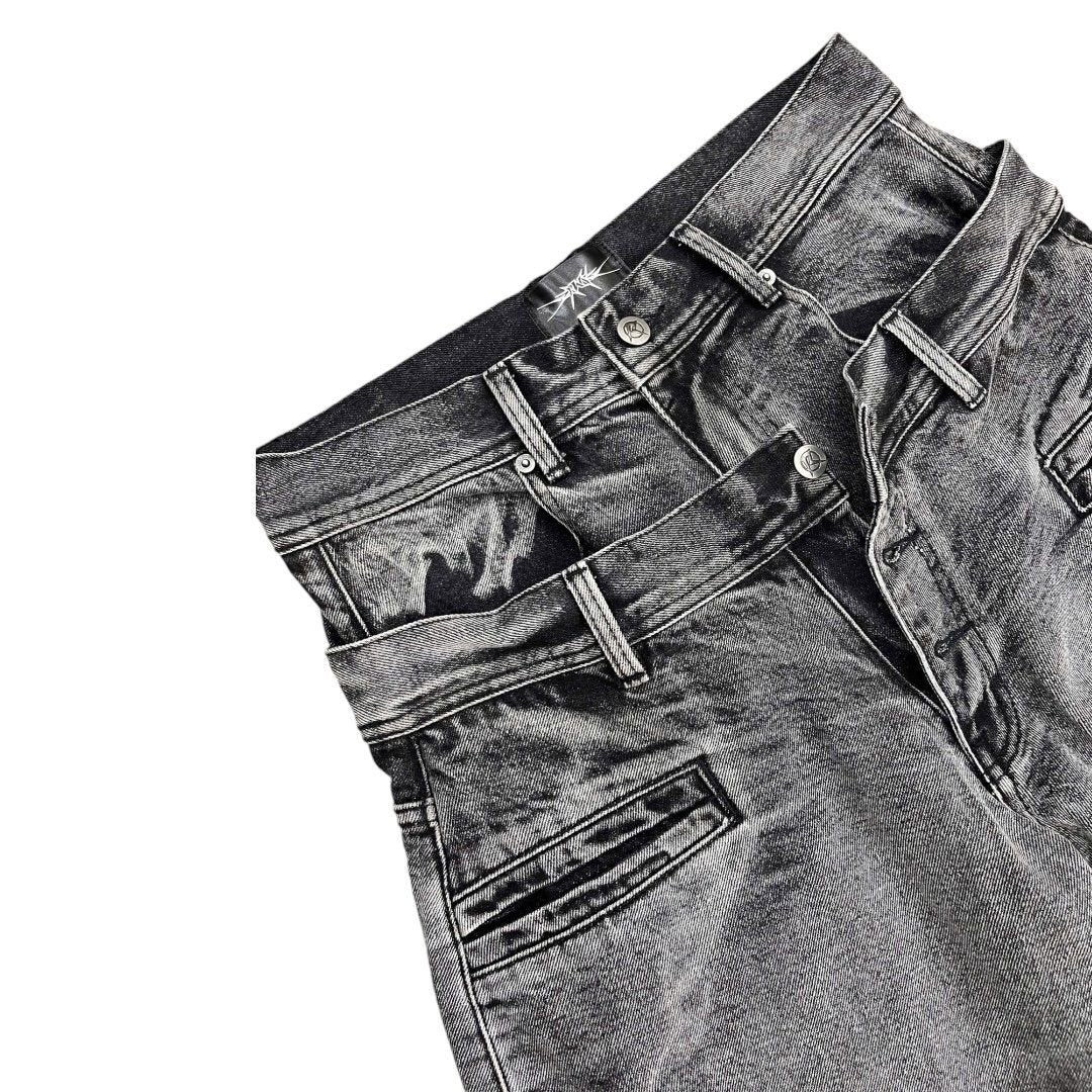 [ROIWORKSHOP] Double Waist Washed Jeans