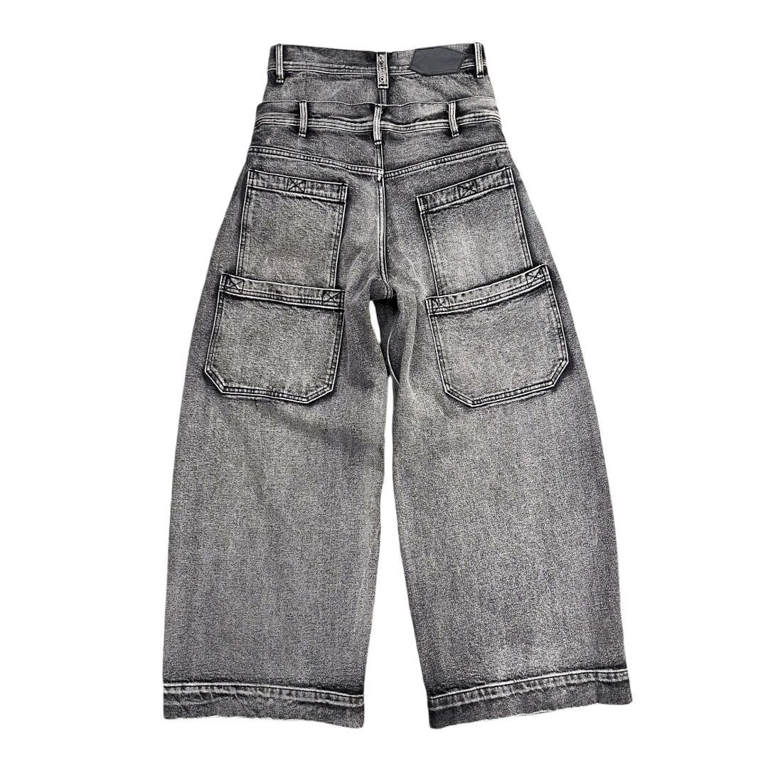 [ROIWORKSHOP] Double Waist Washed Jeans