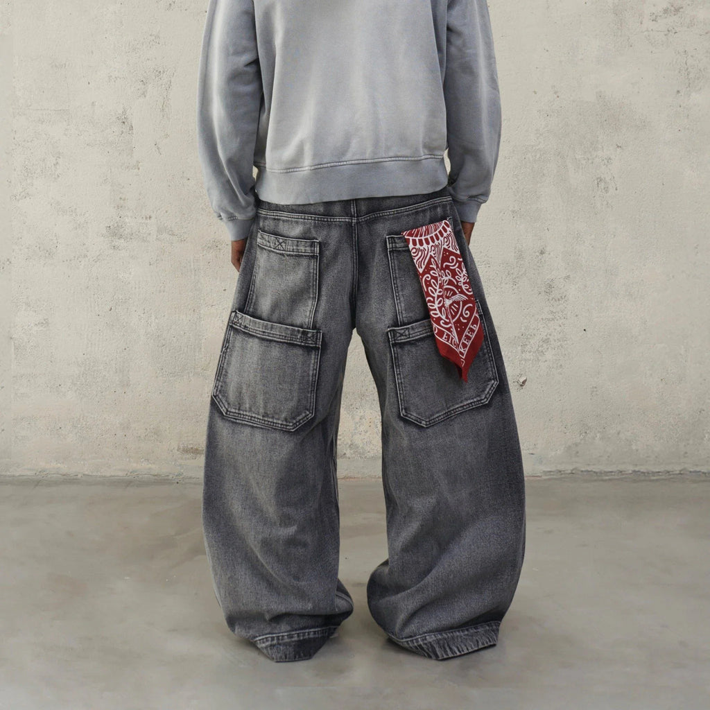 [ROIWORKSHOP] Double Waist Washed Jeans