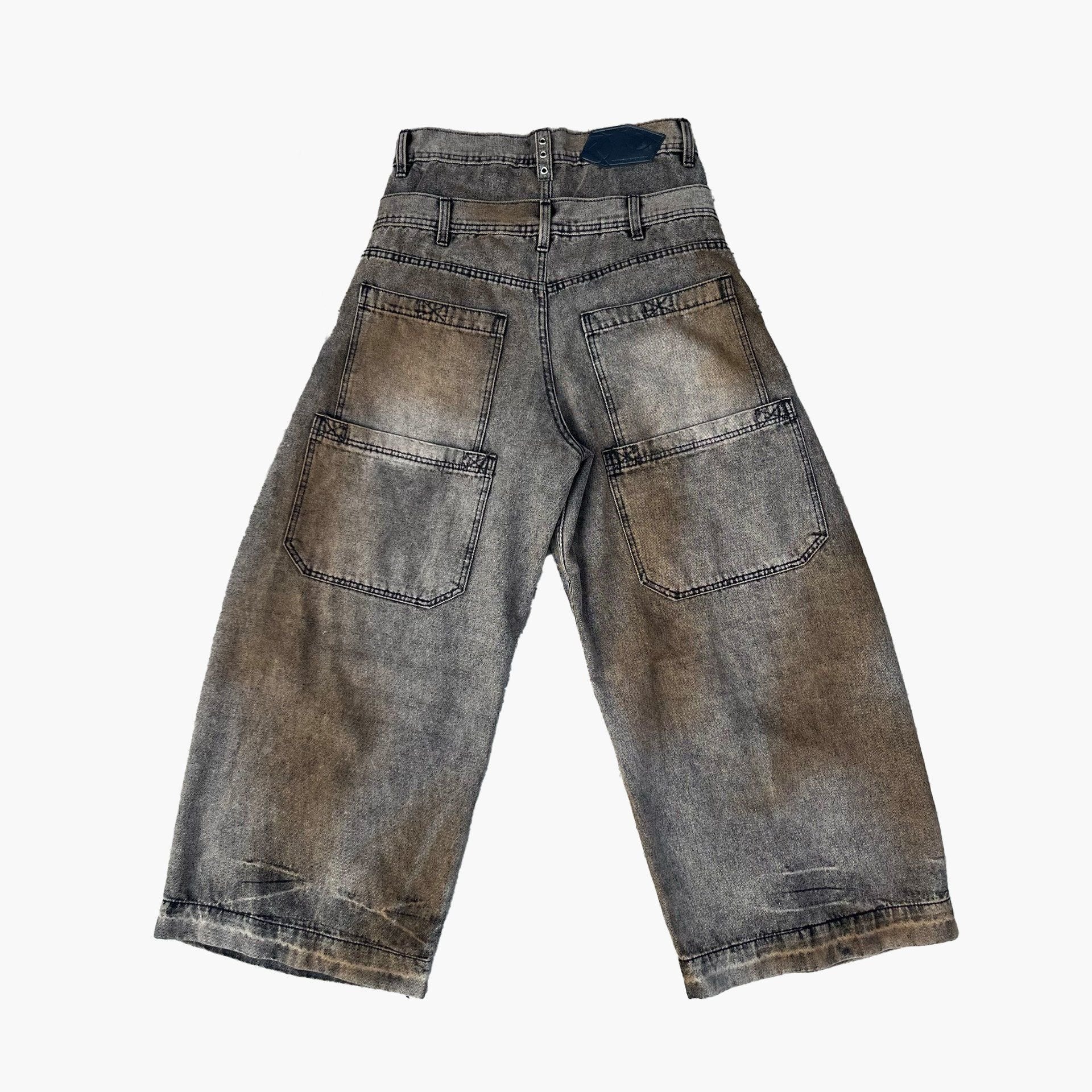 [ROIWORKSHOP] Double Waist Washed Jeans
