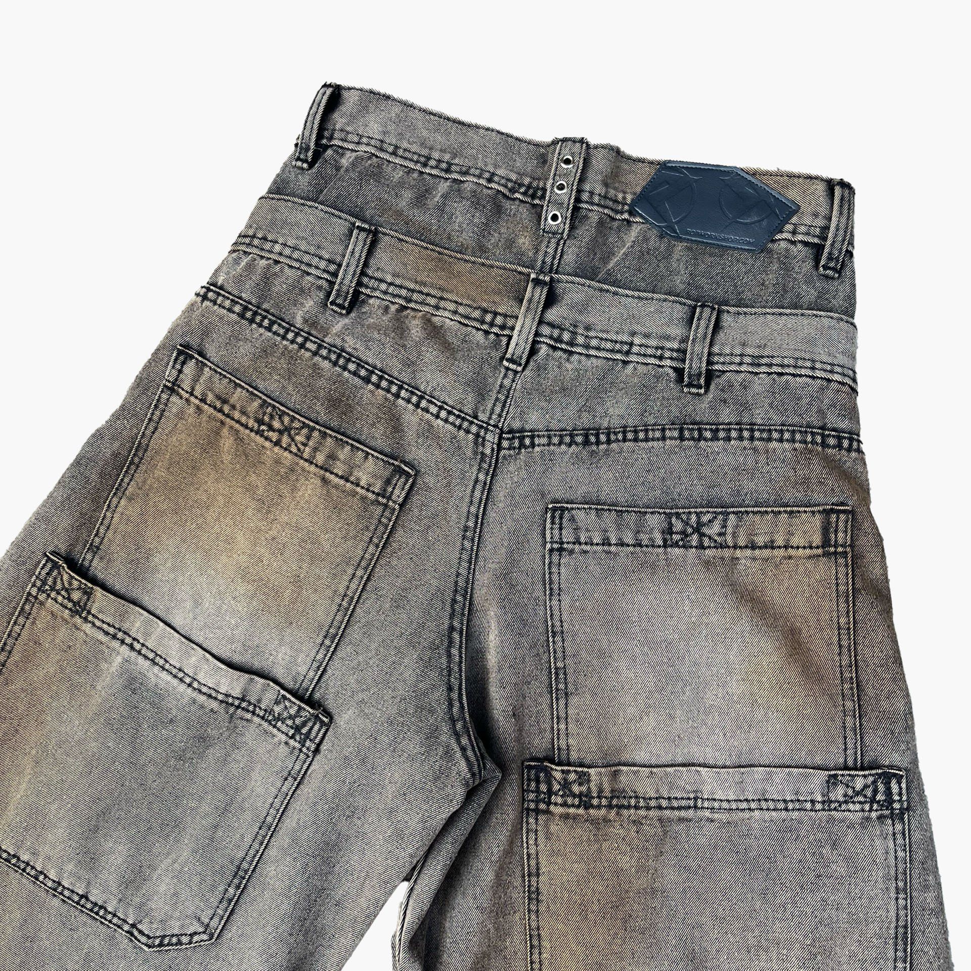 [ROIWORKSHOP] Double Waist Washed Jeans