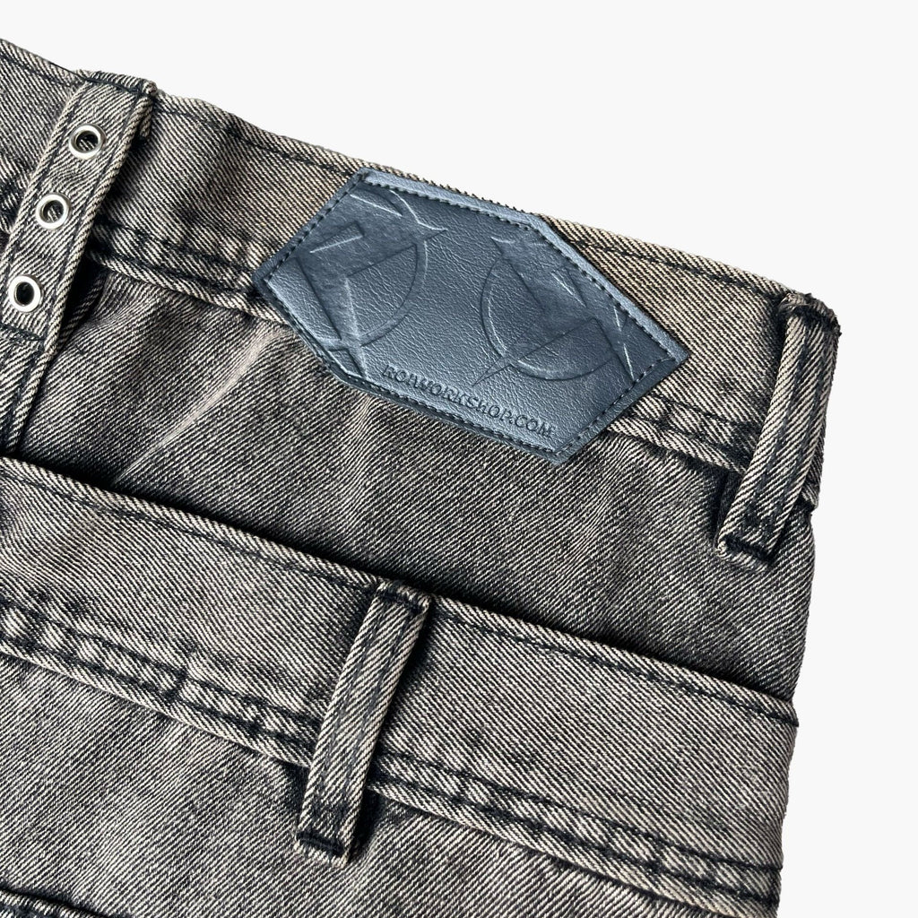 [ROIWORKSHOP] Double Waist Washed Jeans